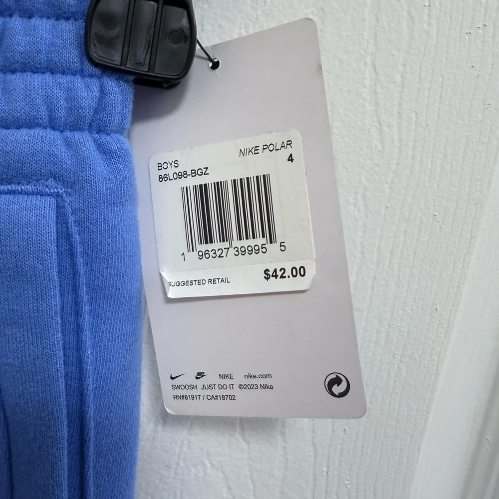 NWT Nike Kids Royal Blue Sweatpants